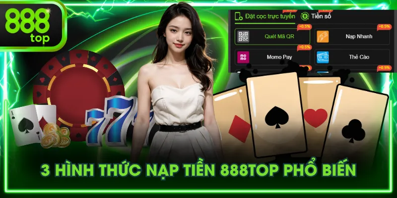 3 hình thức nạp tiền 888TOP phổ biến